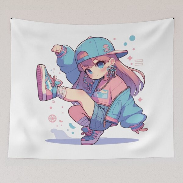 Item preview, B-Girl in Pink and Blue designed and sold by Marshcherokee.