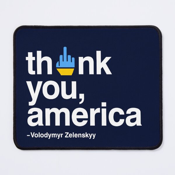 Item preview, President Zelensky Thank F You America, Pro Ukraine designed and sold by BootsBoots.