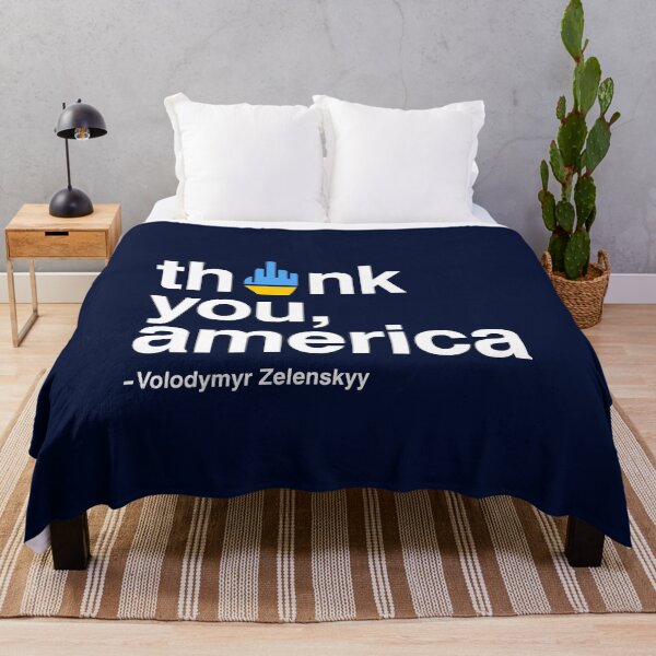 Item preview, President Zelensky Thank F You America, Pro Ukraine designed and sold by BootsBoots.
