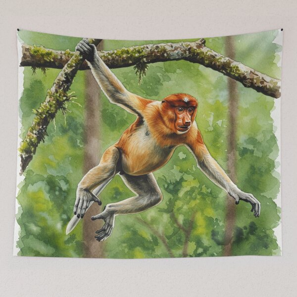 Item preview, Proboscis monkey  designed and sold by Wild-way Art.
