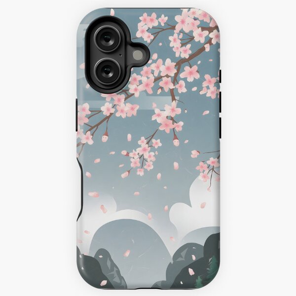 Aperçu de l'œuvre cerisier en fleurs au bord du lac créée et vendue par MakaltsisDesign.
