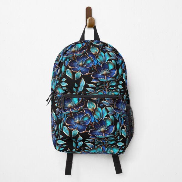 Item preview, Luminous Midnight Florals | Teal, Sapphire & Gold Botanical Elegance designed and sold by Juliette Ozkalfayan.