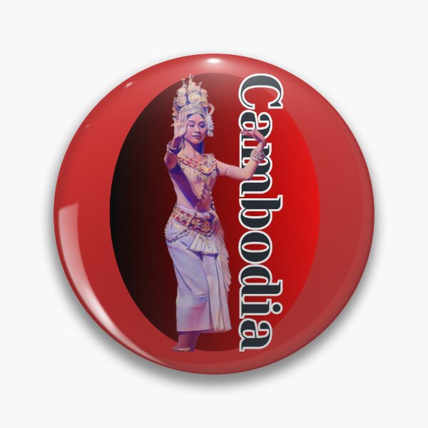 Item preview, Cambodian Stylized Dancing Apsara on Red Background designed and sold by Linklandiya.