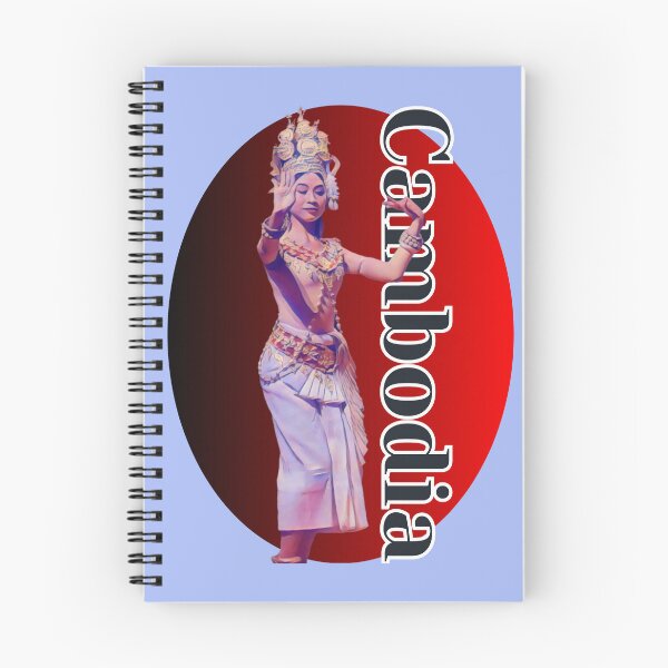 Item preview, Cambodian Stylized Dancing Apsara on Red Background designed and sold by Linklandiya.