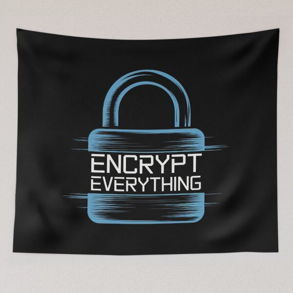 Item preview, Encrypt Everything Blue Lock Cybersecurity Design designed and sold by pixelpopplanet.