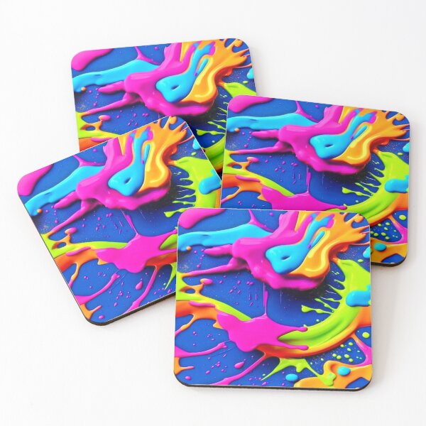 Item preview, Neon Paint Drip Art designed and sold by Health And Fitness Posts e-Store.