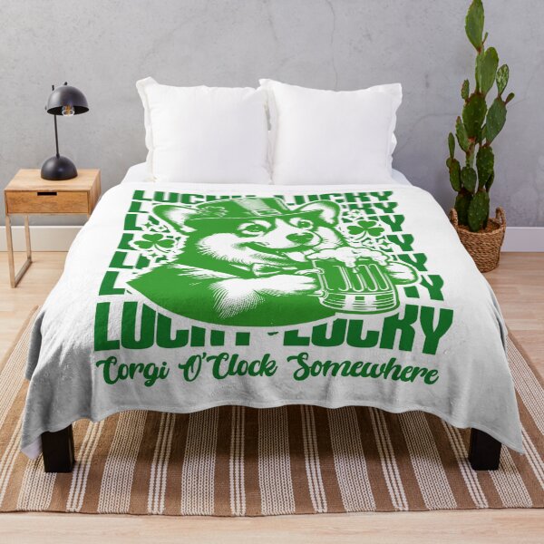 Item preview, LUCKY CLOVERS - CORGI O'CLOCK SOMEWHERE - ST. PATRICK'S DAY designed and sold by justyna-s28.