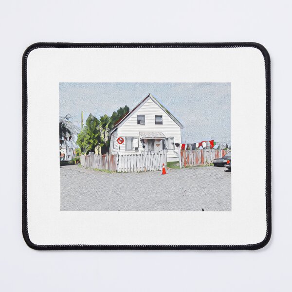 Item preview, Rural house Whimsical White House Haven - Quirky Suburban Sketch designed and sold by SaraMN88.