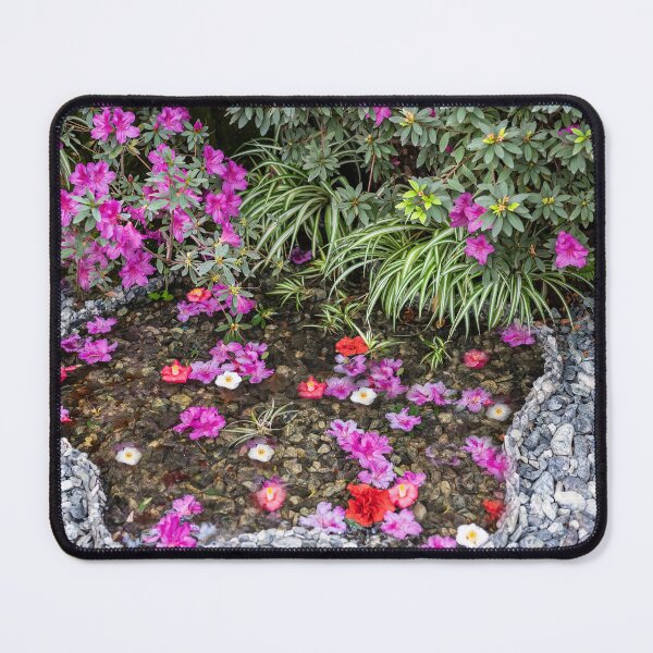 Item preview, Small garden pond with azaleas and camellias designed and sold by CameliaC.