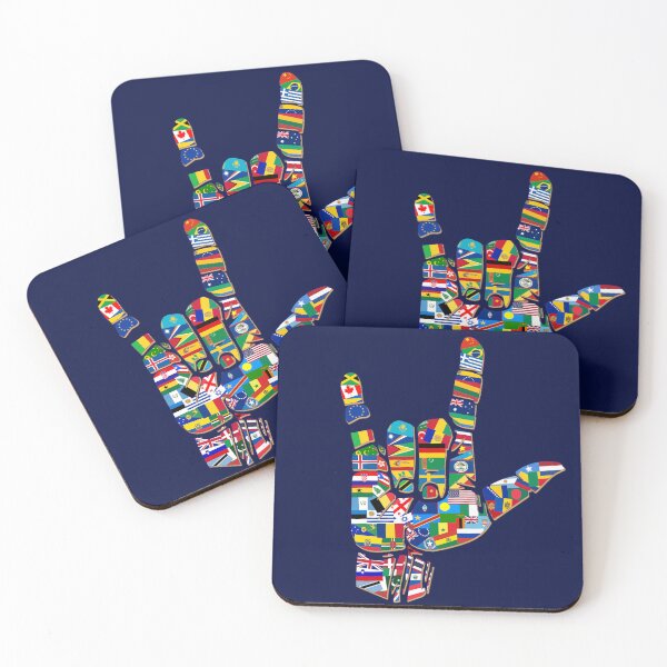 Item preview, I Love the World, Love Sign, Flags of the World, ASL International  designed and sold by levsal.