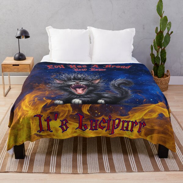 Item preview, Lucipurr: The Wickedly Cute Black Kitten of Cosmic Fire designed and sold by MysticOzzy.