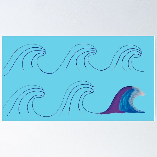 Item preview, Waves in Progress Sketch and Paint designed and sold by Uplifting Vib'n Design and Decor .