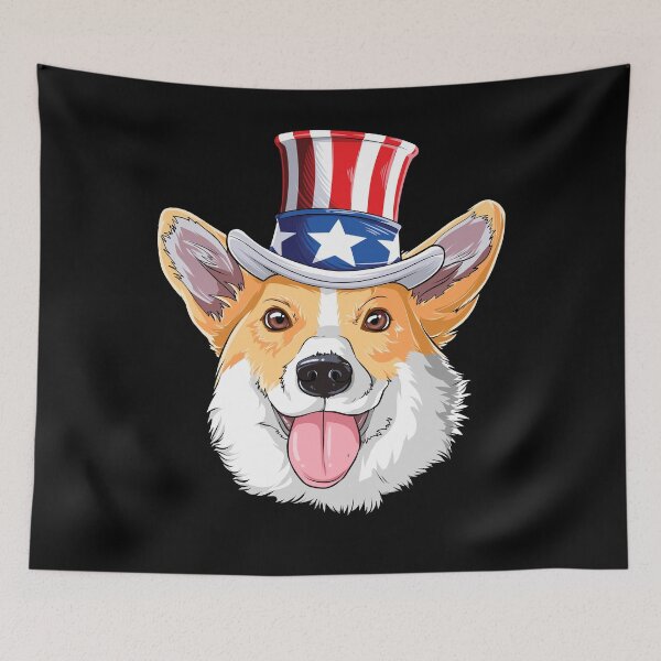 Item preview, Corgi Uncle Sam T shirt 4th of July Dog Puppy American Flag designed and sold by LiqueGifts.