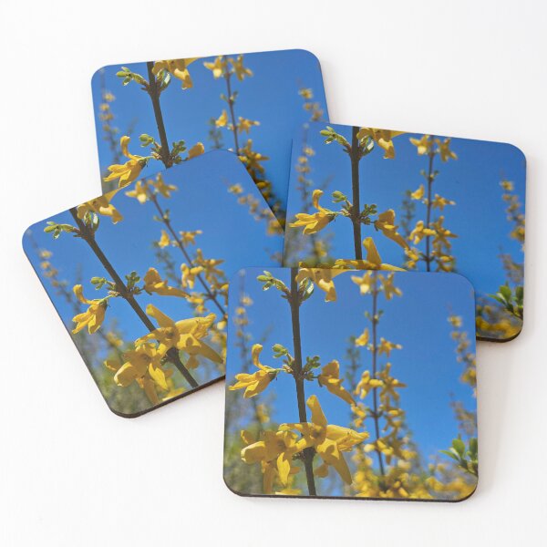 Item preview, Forsythia Branch Reaching into the Sky designed and sold by Quincy-Hedgehog.