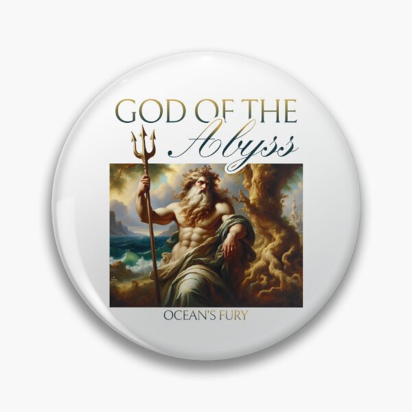 Item preview, NEOCLASSICAL GREEK GOD WITH TRIDENT - GOD OF THE ABYSS OCEAN'S FURY designed and sold by justyna-s28.