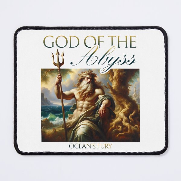 Item preview, NEOCLASSICAL GREEK GOD WITH TRIDENT - GOD OF THE ABYSS OCEAN'S FURY designed and sold by justyna-s28.