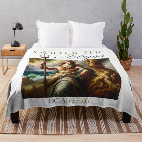 Item preview, NEOCLASSICAL GREEK GOD WITH TRIDENT - GOD OF THE ABYSS OCEAN'S FURY designed and sold by justyna-s28.