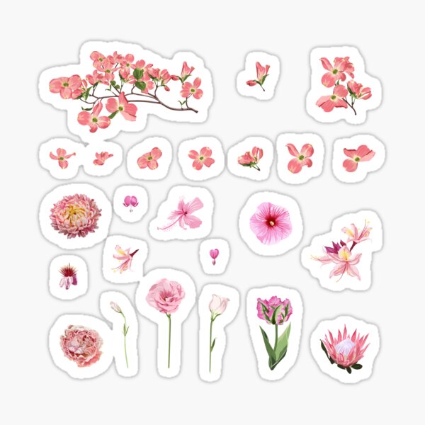 Vista previa del artículo con la obra «Conjunto de elementos de rosas, tulipanes y flores primaverales.», diseñado y vendido por MatyKotiv.