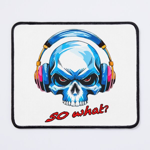 Item preview, skull with headphones designed and sold by QuanntixArt.