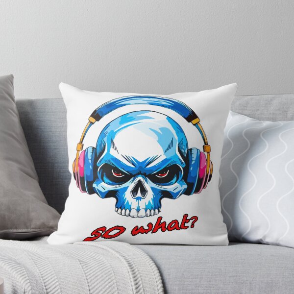 Item preview, skull with headphones designed and sold by QuanntixArt.