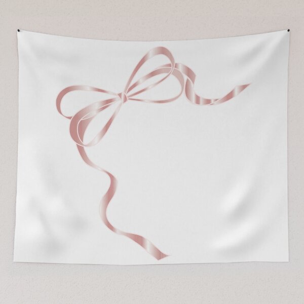 Item preview, Coquette Core Bow Pink Ribbon Metallic designed and sold by InkyDoodleDoo.