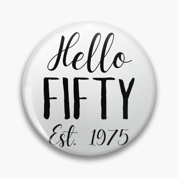 Item preview, Hello Fifty | 50th Birthday Celebration | Vintage 1975 Anniversary designed and sold by highflycrafts.