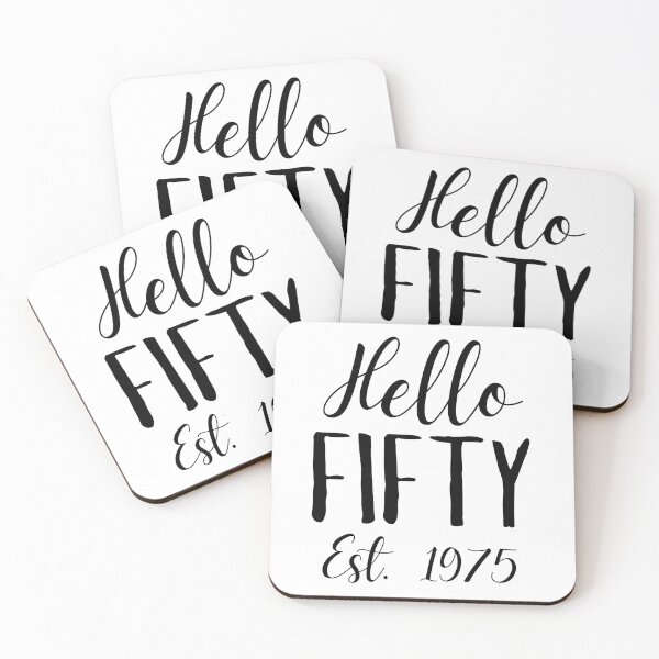 Item preview, Hello Fifty | 50th Birthday Celebration | Vintage 1975 Anniversary designed and sold by highflycrafts.