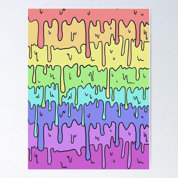 Item preview, Pastel Kawaii Melting Rainbow Design  designed and sold by Limolida.