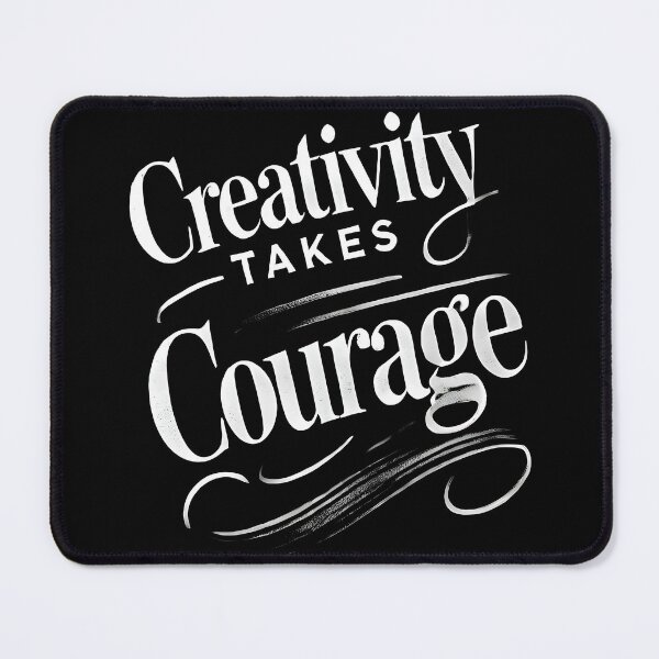 Item preview, Creativity Takes Courage T-Shirt – Minimalist Typography & Art-Inspired Design designed and sold by BrushRushX.