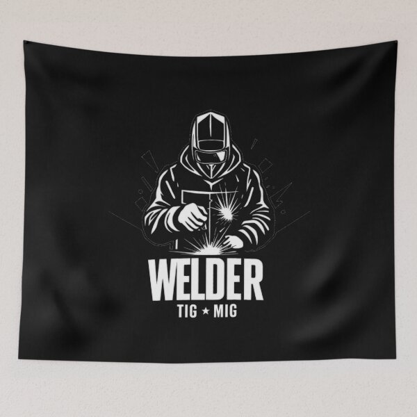 Item preview, Welder Illustration with TIG and MIG Welding Techniques designed and sold by Cloud-Riders.
