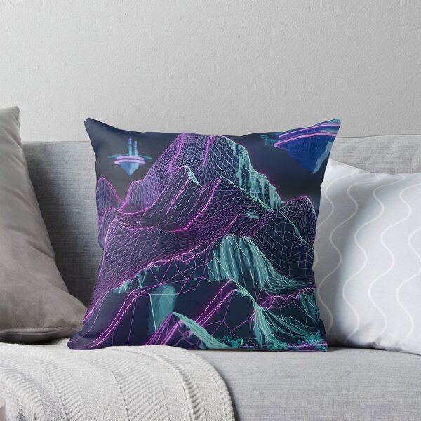 Item preview, Digital landscape with neon grid designed and sold by MakaltsisDesign.