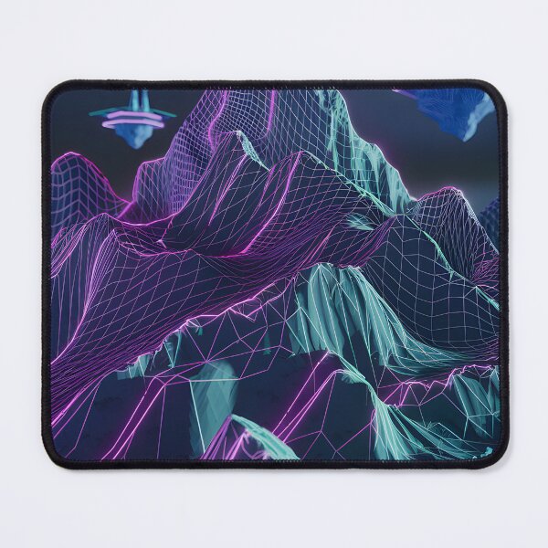 Item preview, Digital landscape with neon grid designed and sold by MakaltsisDesign.