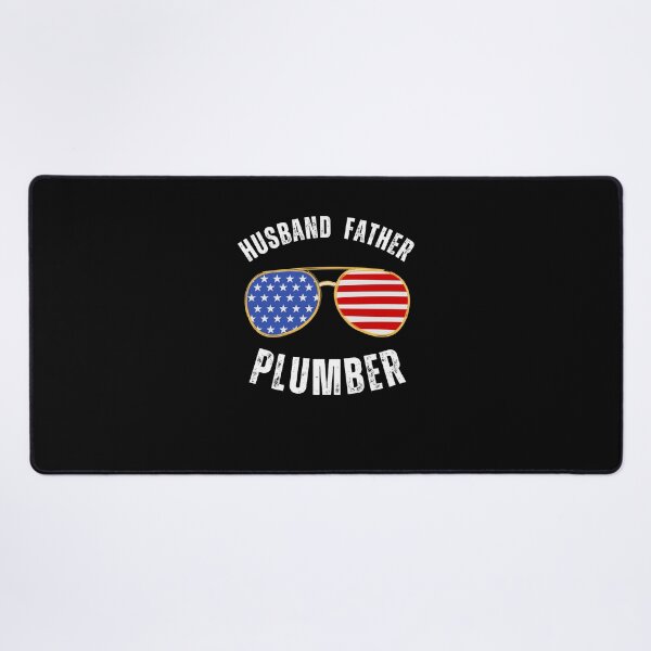 Item preview, Husband Father Plumber blue collar American flag glasses designed and sold by snowry.