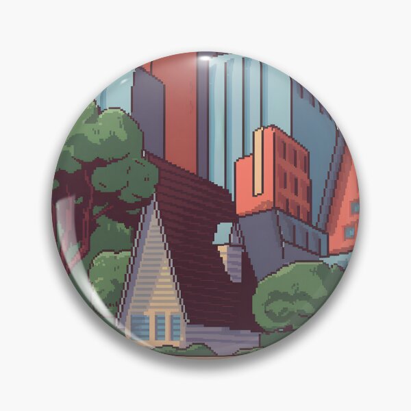 Item preview, pixel art of a small town designed and sold by MakaltsisDesign.