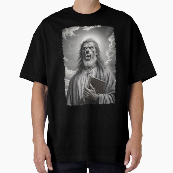 Item preview, Werewolf Jesus | Black and Gray | Dark Art designed and sold by DarkArt4U.