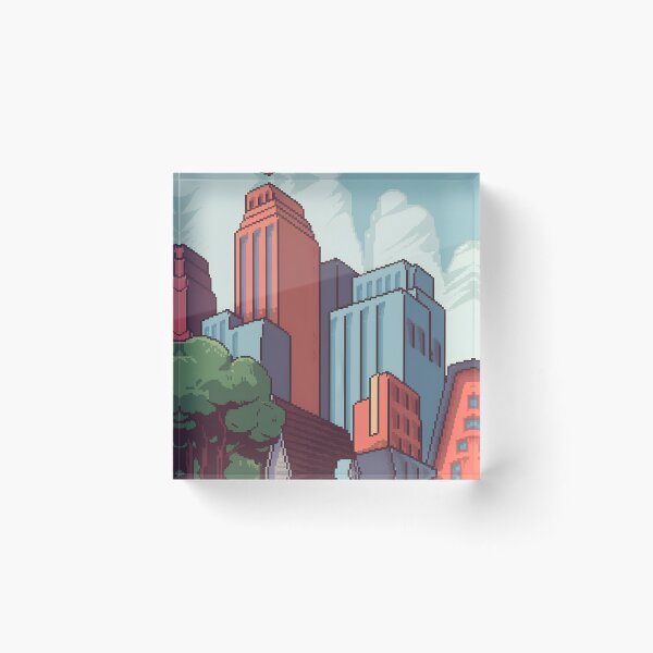 Item preview, pixel art of a small town designed and sold by MakaltsisDesign.