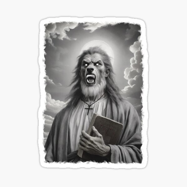 Item preview, Werewolf Jesus | Black and Gray | Dark Art designed and sold by DarkArt4U.