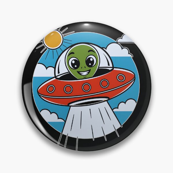 Item preview, Friendly Alien in a UFO designed and sold by Ambient Mind Design.