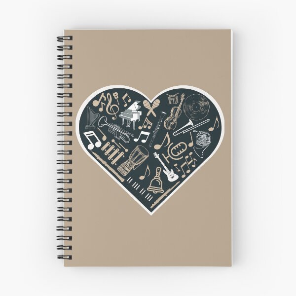 Item preview, Fun and Colorful Musical Heart, Black and Brown designed and sold by doodlearts7.