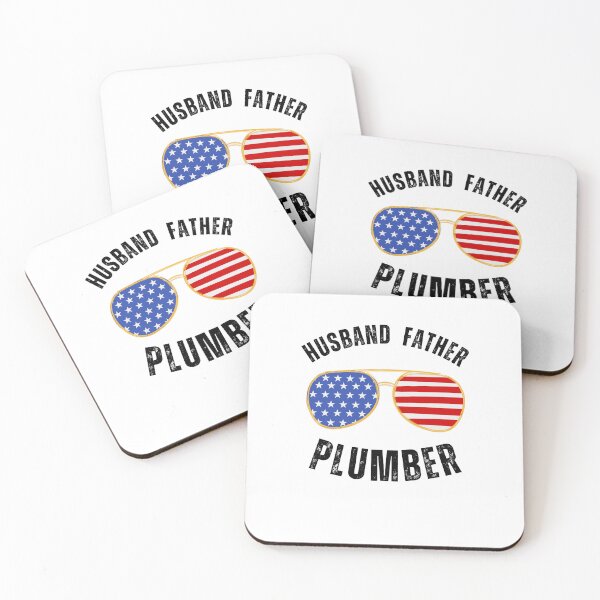 Item preview, Husband Father Plumber cool American flag glasses designed and sold by snowry.