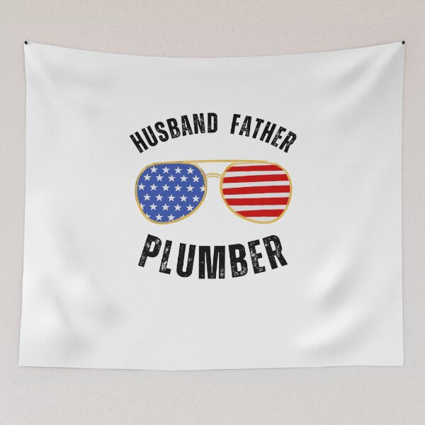 Item preview, Husband Father Plumber cool American flag glasses designed and sold by snowry.