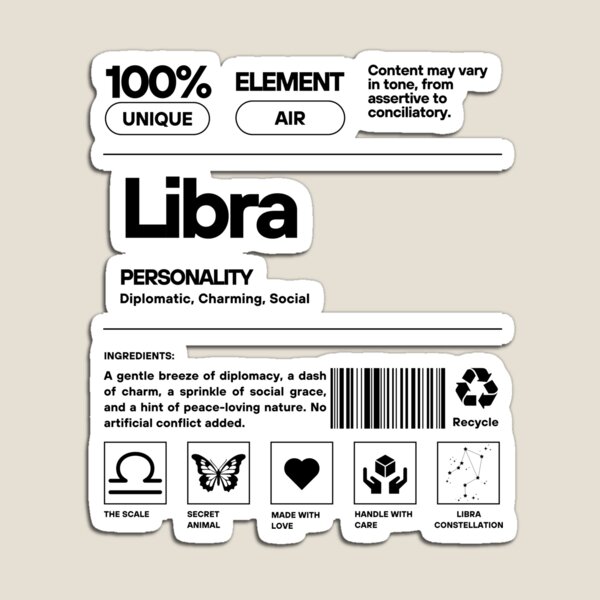 Item preview, Libra Zodiac Balanced Nature, Scales Symbol Design designed and sold by BaliChili.