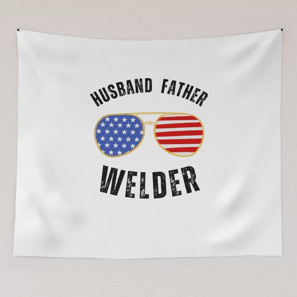 Item preview, Husband Father Welder blue collar American flag glasses cool designed and sold by snowry.