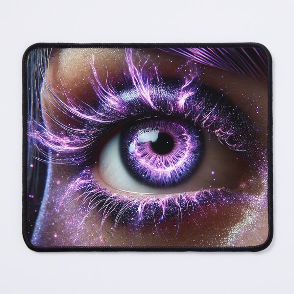 Item preview, Cosmic Amethyst: Hyper-Realistic Glowing Purple Eye with Ethereal Energy Trails designed and sold by philpace.