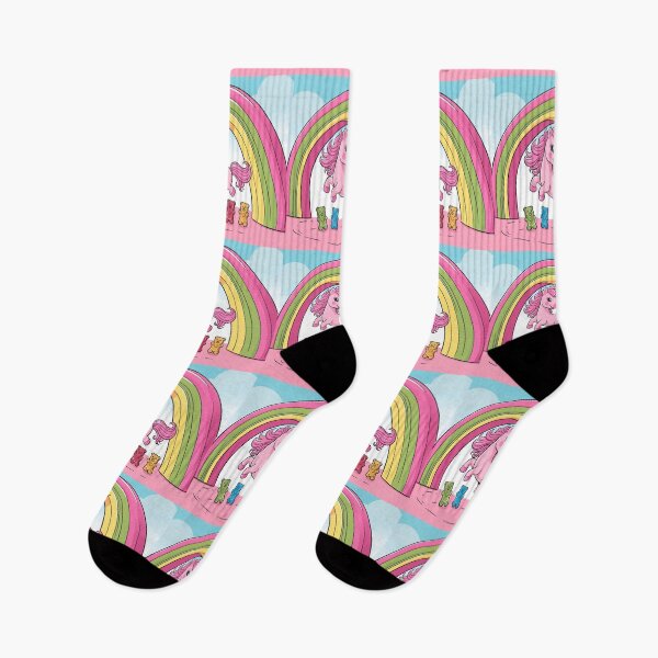Item preview, Pink Fluffy Unicorns Dancing On Rainbows designed and sold by CreativeK5.