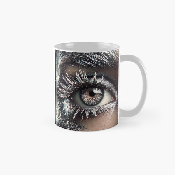 Item preview, Frozen Vision: Hyper-Realistic Metallic Silver Eye with Crystalline Energy Patterns designed and sold by philpace.