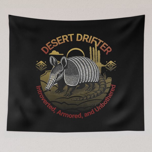 Item preview, VINTAGE ARMADILLO DESERT DRIFTER - INTROVERTED ARMORED AND UNBOTHERED  designed and sold by justyna-s28.