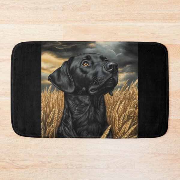 Item preview, Black Lab in Wheat Field designed and sold by PetsArt.