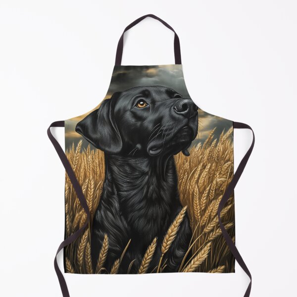 Item preview, Black Lab in Wheat Field designed and sold by PetsArt.