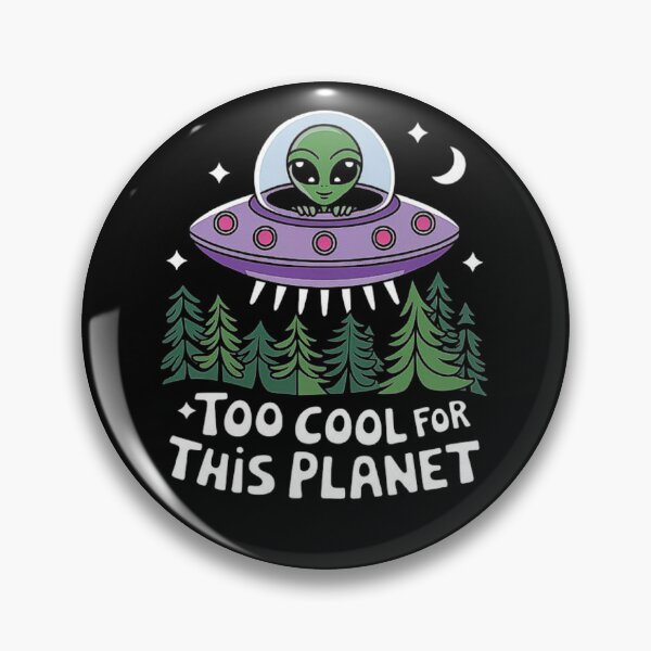 Item preview, Alien in UFO - Too Cool for This Planet Aesthetic designed and sold by love3617.